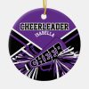 cheerleader purple black and white ceramic ornament r0b4a53b03eda4b22ac32ba82ed95432c x7s2y 8byvr 1000 - Ornament Gifts