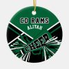 custom cheerleader dark green black whi ceramic ornament r5b89438a112a45ed941b901cc7e04dec x7s2y 8byvr 1000 - Ornament Gifts