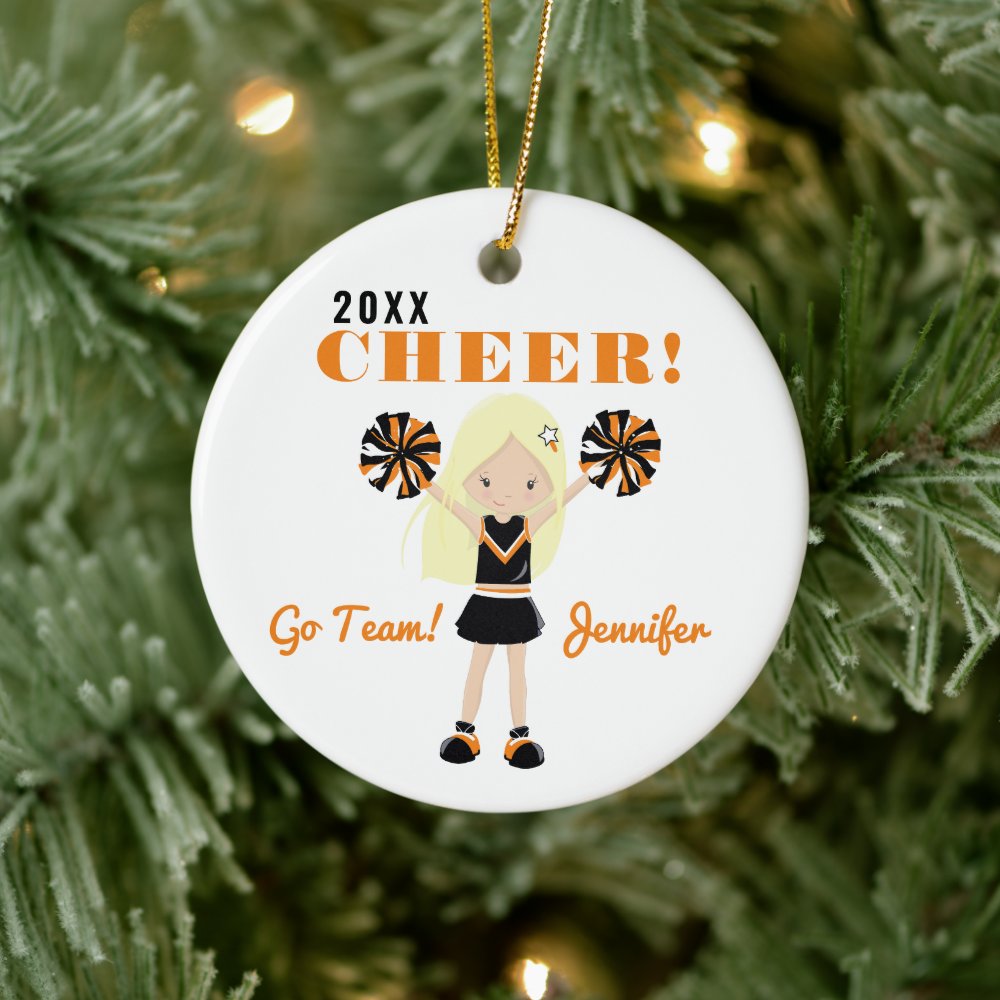 two sided cute blond cheerleader christmas cerami ceramic ornament r935dbc69eeda4a3eb1b4de9e8e7ac3df 05wi1 8byvr 1000 - Ornament Gifts